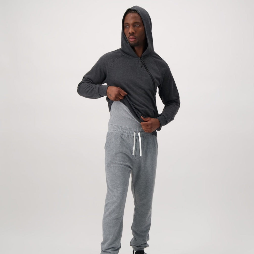 NWT Tuxy Lounge retailer Suit Mens L Gray One-Piece Hooded Sweatsuit Track Suit 2-Tone